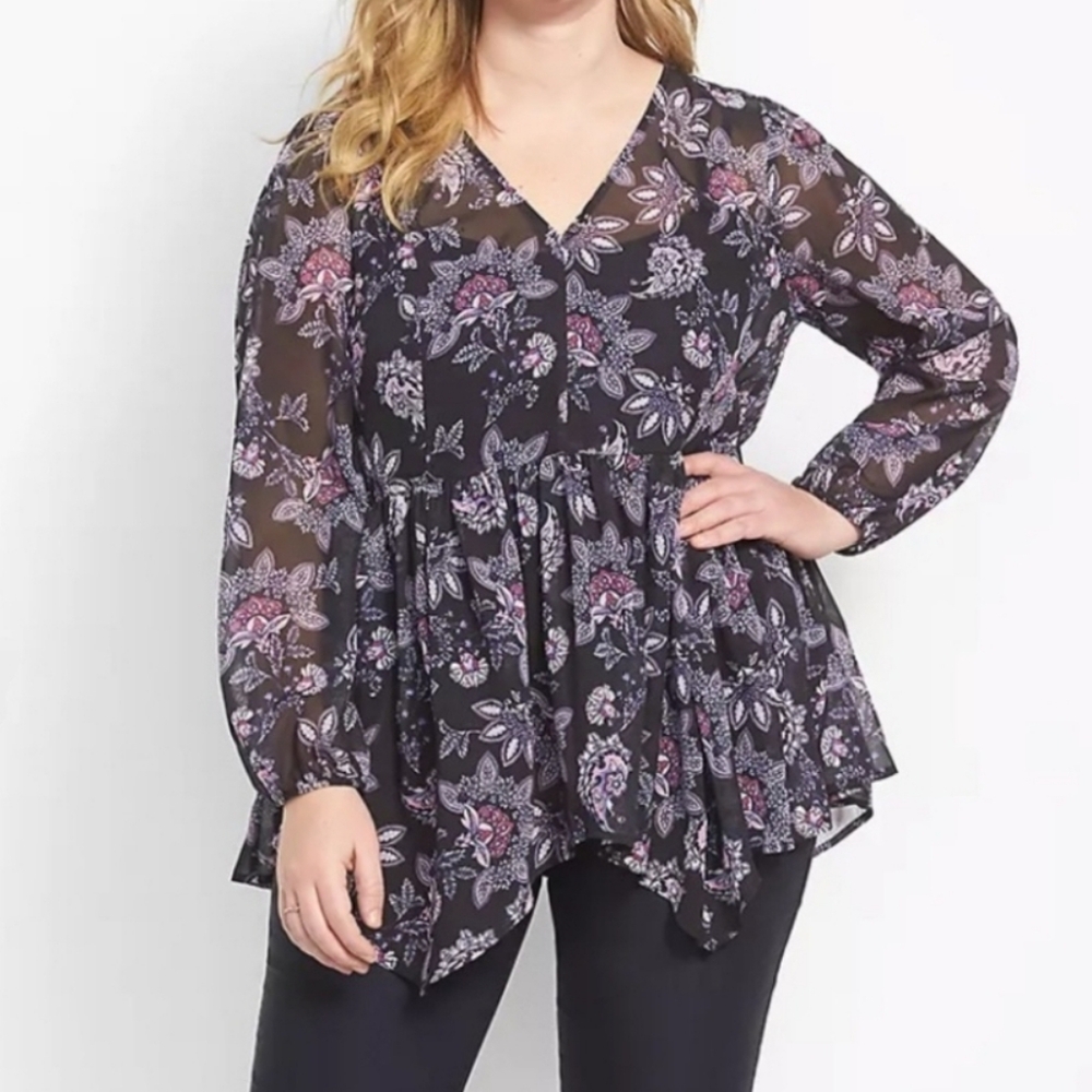 NWT Lane Bryant Babydoll Blouse 18/20